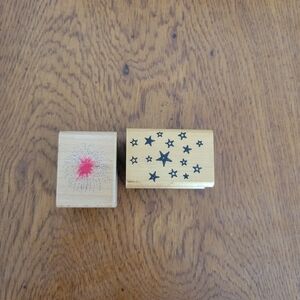 Wooden Star and Burst Stamps
